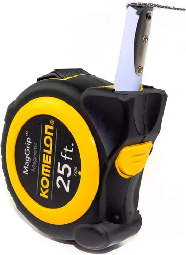 Vista 3 de Komelon 7325; Cinta métrica magnética MagGrip de 25' x 1", amarillo/negro
