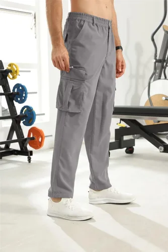 Vista 6 de Pantalones de carga para hombre, ligeros, tácticos, para senderismo, ajuste clásico, múltiples bolsillos