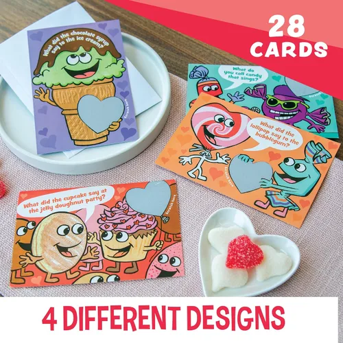 Vista 9 de 28 tarjetas de chistes Peaceable Kingdom rascables, para San Valentín