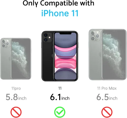 Vista 7 de Anqrp Funda diseñada para iPhone 11 azul [compatible con carga inalámbrica], [tacto sedoso] Funda delgada de silicona suave antiarañazos para iPhone