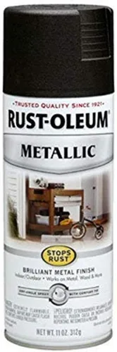 Vista 25 de Rust-Oleum 7274830 Pintura en aerosol metálica que detiene la oxidación, 11 oz, latón antiguo
