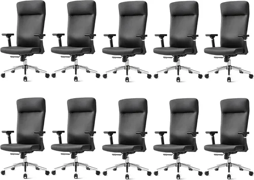 Vista 11 de EUREKA ERGONOMIC Eris - Silla de escritorio de cuero con respaldo alto, silla ejecutiva para computadora con reposabrazos ajustables 4D