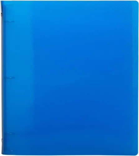Vista 3 de JAM PAPER Carpeta de plástico de 0.75 pulgadas, carpeta azul de 3 anillas, se vende individualmente