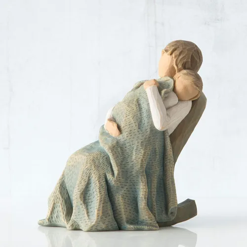 Vista 2 de Willow Tree The Quilt, Figura Esculpida Pintada a Mano