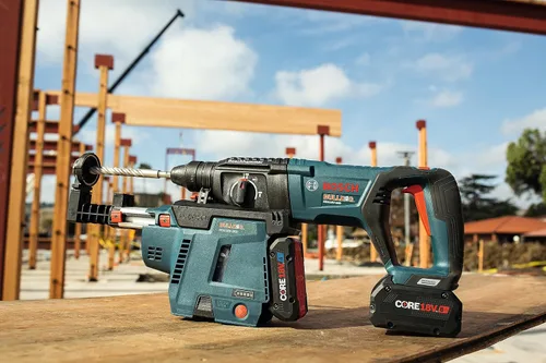 Vista 13 de BOSCH Kit extractor de polvo móvil GDE18V-26DB15 SDS-plus® Bulldog™ con (1) batería de alimentación avanzada CORE18V® de 4 Ah