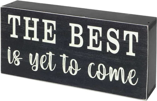 Vista 3 de Esur Escritorio motivacional para oficina en casa, decoración negra, letrero de caja de casa de campo, regalo para mujeres, P.S. You Got This+The