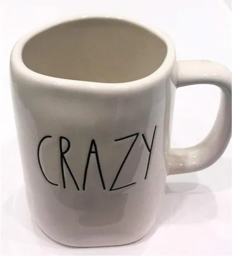 Vista 2 de Rae Dunn by Magenta Taza de café de cerámica CRAZY