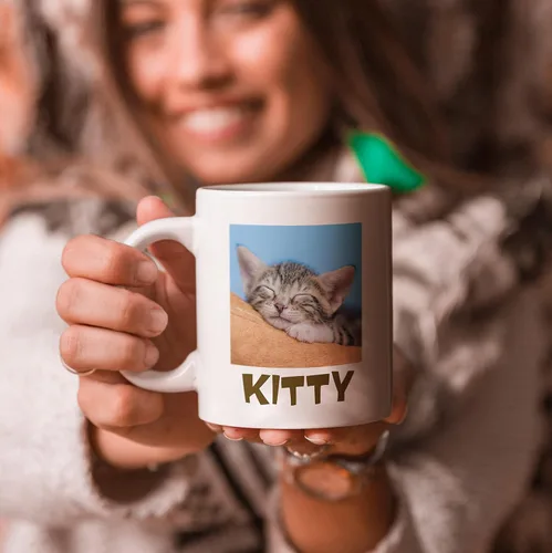 Vista 4 de Tazas de café personalizadas tazas de cerámica personalizadas añadir imagen crear logotipo con texto 11oz