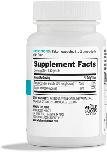 Vista 2 de 365 by Whole Foods Market, Zinc quelado, 60 CT