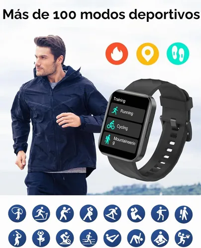 Vista 2 de Relojes inteligentes para mujeres y hombres con Bluetooth llamadas telefónicas compatibles con teléfonos iPhone/Android, monitor de ritmo cardíaco