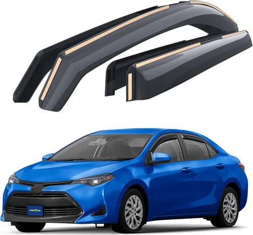 Vista 14 de Goodyear Deflectores de ventana de canal inastillables para Nissan Altima 2019-2026, protectores de lluvia, viseras de ventana para automóviles