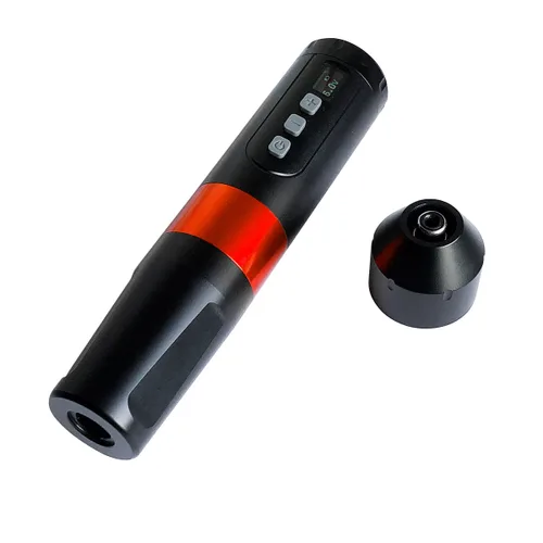 Vista 3 de BRONC Máquina de tatuaje V2 Fuente de estilo de pluma rotativa Motor sin núcleo 2,000 mAh Potencia de batería (naranja)