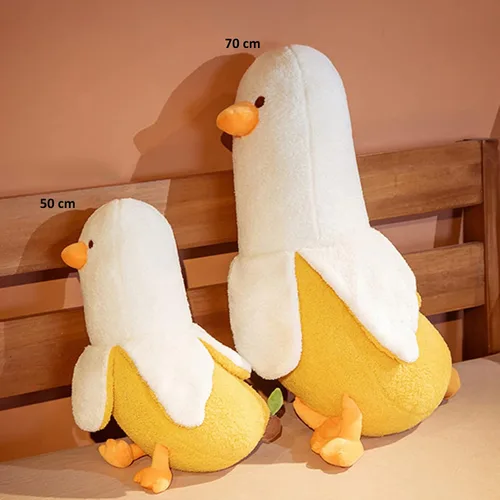 Vista 7 de Juguete de Peluche de Pato Banana, Muñeca de Animales de Peluche de Pato Banana Linda Almohada de Peluche para Abrazar Regalo para Niñas y Niños
