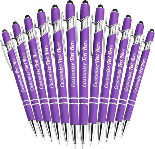 Vista 113 de Hasta 500 bolígrafos personalizados a granel con logotipo de mensaje de nombre comercial, bolígrafos grabados personalizados con lápiz óptico