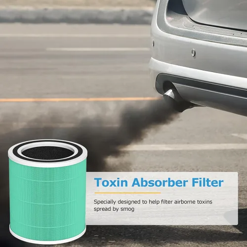 Vista 4 de Paquete de 2 filtros de repuesto absorbentes de toxinas AC400 para purificador de aire Purivortex AC400, filtro absorbente de toxinas AC400