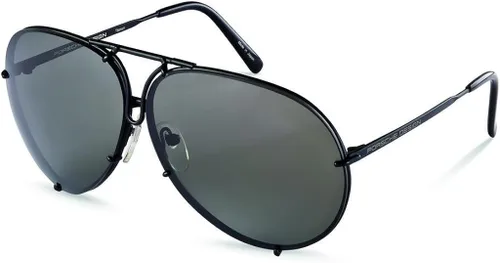 Vista 2 de Porsche Design P'8478 P8478 D - Gafas de sol estilo aviador de 2.598in con lentes adicionales, Negro
