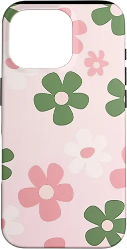 Vista 19 de Funda con diseño floral de margaritas verde salvia y rosa para iPhone 11