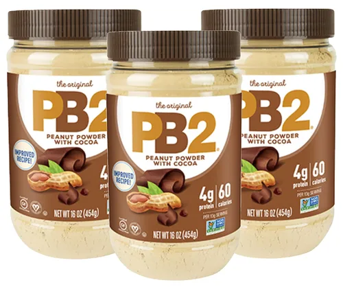 Vista 7 de PB2 Paquete de mantequilla de maní en polvo - Original PB2 and Cocoa PB2 Peanut Butter Powder (dos frascos de 16 onzas)