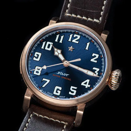 Vista 3 de Sugess Pilot Bronze - Reloj de pulsera luminoso para hombre Seagull ST2130 Movimiento BGW9