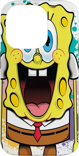 Vista 17 de Funda para iPhone 17 de Bob Esponja con salpicaduras de pintura