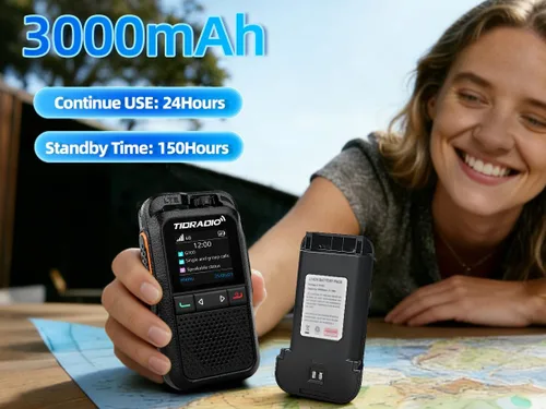 Vista 4 de TIDRADIO TD-G100 Rapid Unlimited Range 4G LTE PoC Walkie Talkies de largo alcance con tarjetas SIM, radios bidireccionales de 5000 millas a nivel