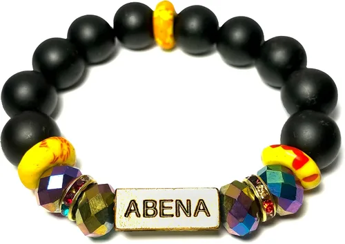 Vista 60 de Pulseras africanas tradicionales con nombre nacido en el día para mujeres de Ghana, materiales naturales, ajuste cómodo y holgado