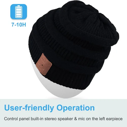 Vista 16 de Rotibox - Gorro inalámbrico con Bluetooth para deportes al aire libre, regalo de Navidad.