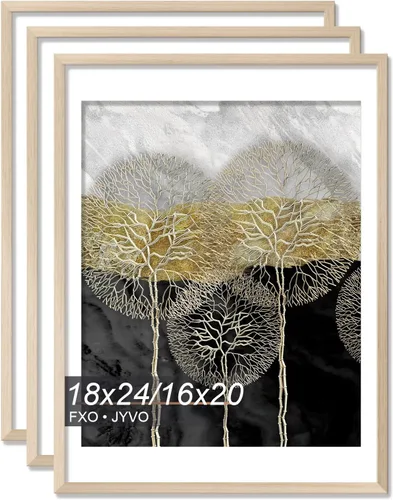 Vista 48 de Fxojyvo Marco de Fotos de 4x6, Muestra Foto de 3.5x5 con Paspartú o 4 x 6 Sin Paspartú, Liviano y de Alta Transparencia Marco de 4 por 6 para Pared