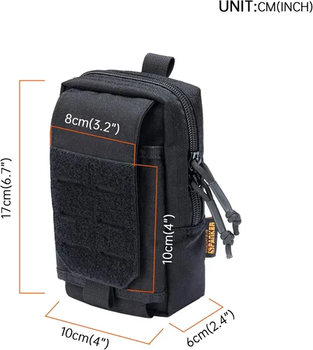 Vista 2 de EXCELLENT ELITE SPANKER Tactical EDC Pouch Molle Utility Pouches Phone Holster Pouch Waist Bag Tool Pouch for Molle Accesssories