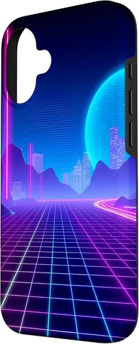 Vista 2 de Vaporwave Aesthetic Synthwave Retrowave 80s 90s Art Case for iPhone 16