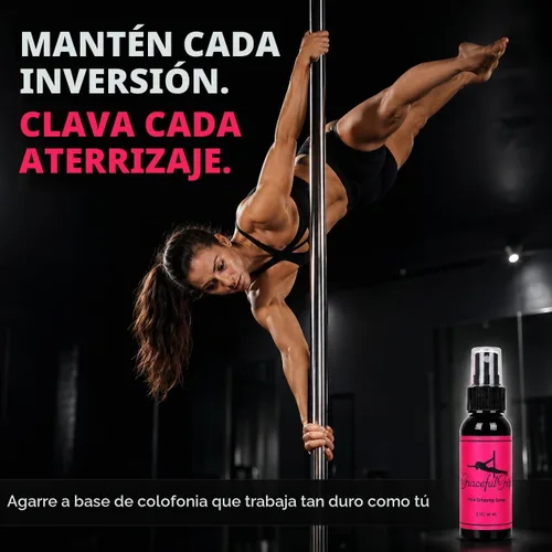Vista 6 de Spray de agarre para poste: agarre de mano a base de colofonia para baile de poste, solución de agarre de poste para manos secas para entrenamiento