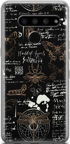 Vista 6 de Mertak Clear Phone Case Compatible with LG Stylo 6 5 4 K61 K51S K41S K30 K20 Q70 Q60 Design Abstract Lightweight TPU Cover Slim Flexible Girls