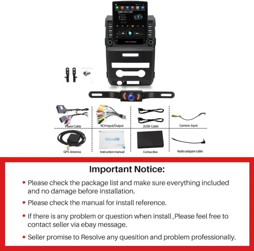 Vista 6 de Android 13 Estéreo de coche para Ford F150 2009 2010 2011 2012 2013 2014 con Carplay inalámbrico Android Auto 9.7 '' pantalla táctil 2G+32G coche