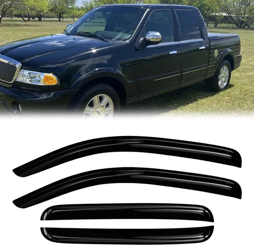 Vista 108 de Protectores de lluvia de ventana para Ford F150 SuperCab 2004-2014 2 piezas deflector de ventana para 09-14 F-150 con 2 puertas delanteras