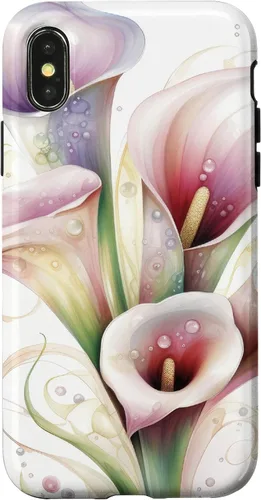 Vista 5 de iPhone 12 Pro Max Calla Lilies Flower Floral Watercolor Case