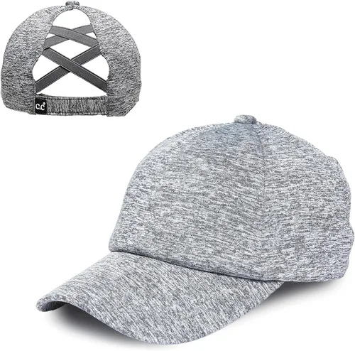 Vista 79 de Funky Junque - Sombrero de cola de caballo para mujer, gorra de béisbol con ajuste ajustable y cola de caballo alta cruzada para uso diario Paquete