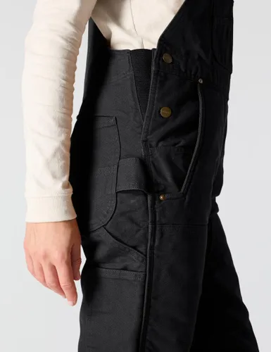 Vista 3 de Carhartt Overol con peto aislado de pato lavado de ajuste relajado para mujer Negro