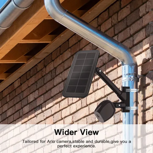 Vista 3 de Soporte de montaje de poste 2 en 1 para panel solar Arlo/Arlo Pro 3/Arlo Ultra1&2/Arlo Essential/Arlo Pro 4/eufyCam Accesorios de montaje al aire