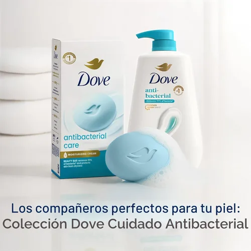 Vista 6 de Dove Jabón de barra de belleza Cuidado antibacteriano 2 unidades para piel limpia e hidratada, elimina bacterias 3.75 oz