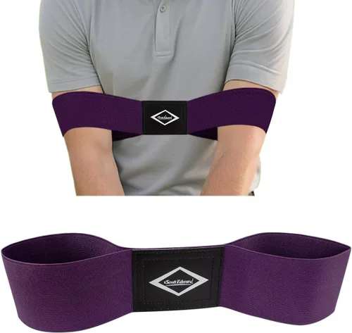 Vista 12 de Scott Edward Ayuda profesional para entrenamiento de swing de golf, banda de brazo de corrección de oscilación, herramienta de práctica de Azul