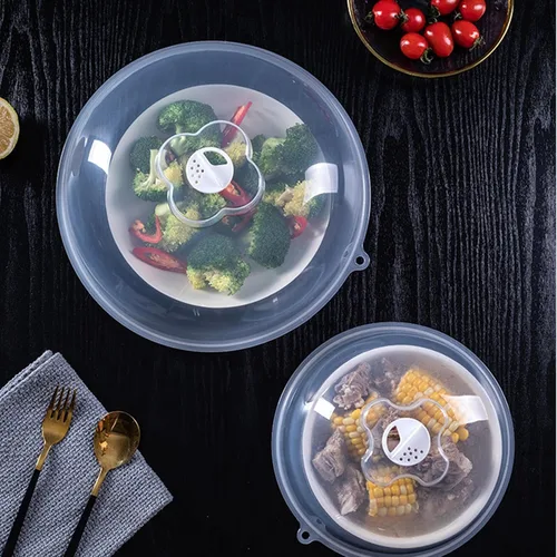 Vista 5 de Cubierta de salpicaduras de microondas para alimentos – Cubierta grande para alimentos para microondas – Cubierta protectora de placa a prueba