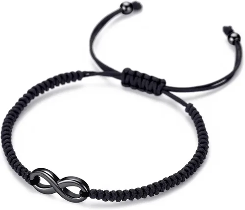 Vista 3 de Pulsera infinita a juego para parejas para mujer, joyería de amistad