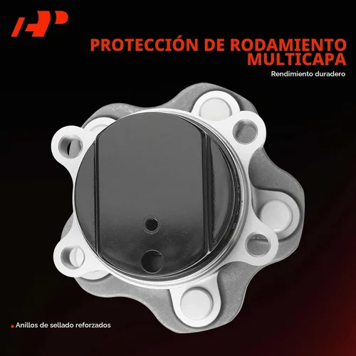 Vista 5 de Rodamiento de rueda trasera A-Premium y conjunto de cubo con 5 lengüetas