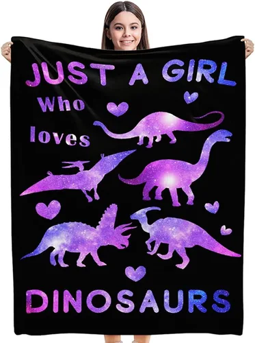 Vista 11 de Manta del alfabeto de dinosaurio, manta de dinosaurio para niños y niñas, franela suave y acogedora, ligera y cálida, 30 x 40 pulgadas para bebés
