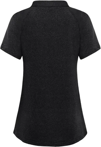 Vista 2 de Miss Fortune Women's Running Tops Zip Up Collarless Tennis Golf Shirts Yoga Gym Workout Tops Shirts Quick Dry