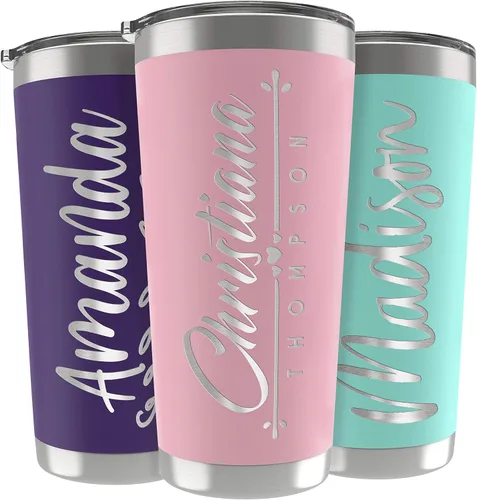 Vista 24 de Regalos personalizados para hombres, 30 onzas, vasos personalizados con tapa, azul marino, tazas de café de viaje aisladas, juego de popote