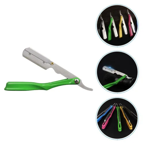 Vista 6 de Beavorty Barber Razor Holder Mens Hair Blade Straight Razor Stand Professional Shaving Supply
