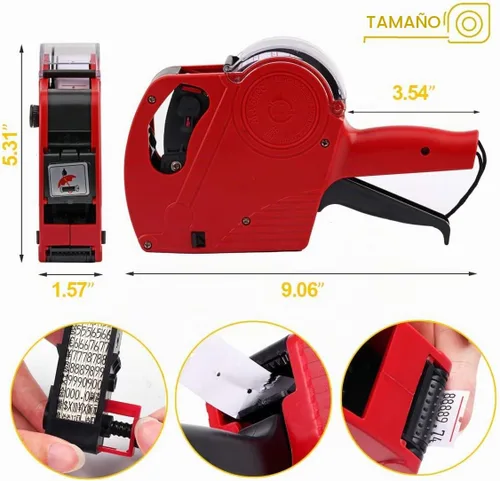 Vista 2 de Kit de máquina etiquetadora de precios, Rojo