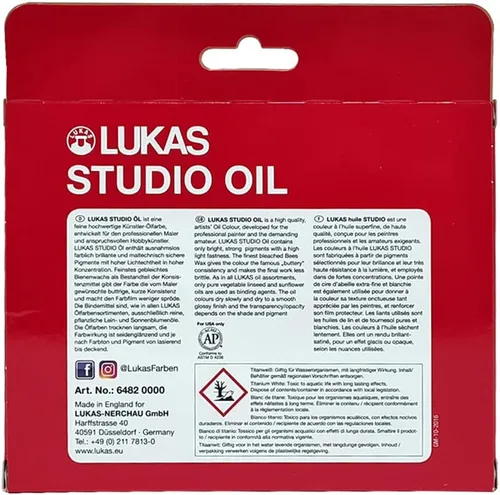 Vista 3 de Lukas Studio Artist - Pintura al óleo de alto pigmento hecha con aglutinante natural para artistas, pintura y mucho más. Colores surtidos - 0.7 fl oz