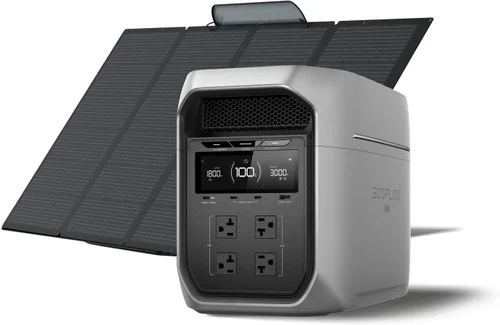 Vista 12 de EF ECOFLOW Estación de energía portátil DELTA 3 Max Plus, batería LiFePO4 de 2048 Wh, generador solar (panel solar opcional), salida máxima de 3000